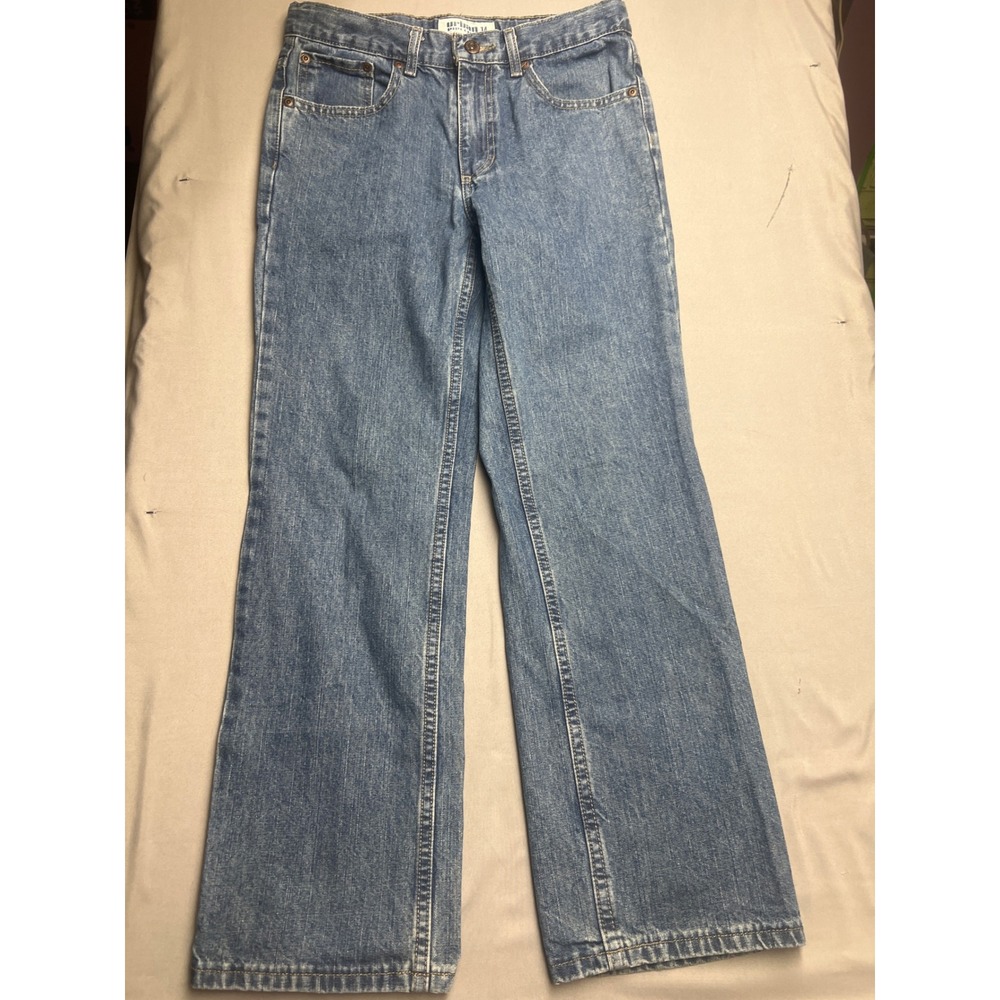 Urban Pipeline Boys Blue Denim Jeans Size 14 Regular Adjustable Waist Straight